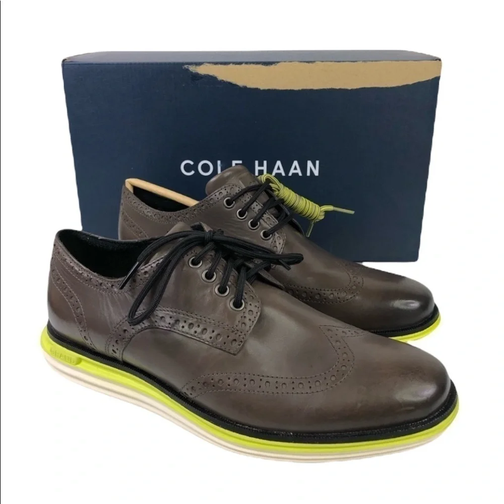 Cole Haan Original Grand Lux Wingtip Oxford Leather Shoes